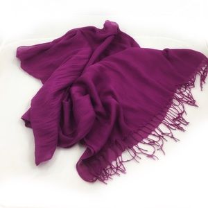 Very Soft Purple Scarf With Fringe
